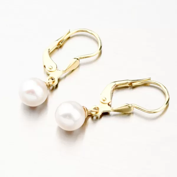 Zlaté náušnice s perlou 52GZ-3016Z-KL