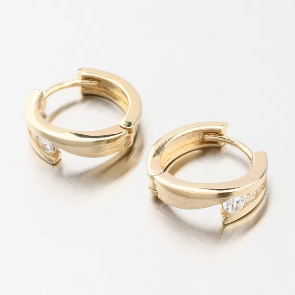 Zlaté kroužky se zirkony DZ1794-ZL-ZIR
