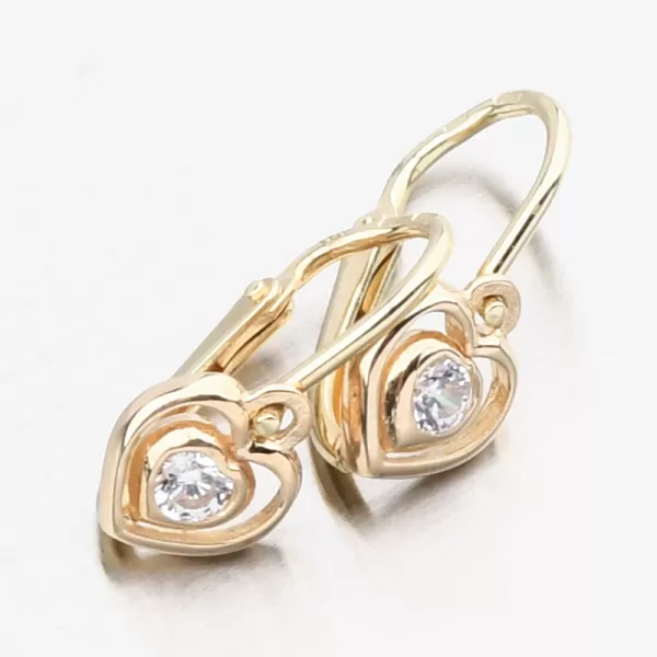 Zlaté náušnice se zirkony 52DN-2752ZB