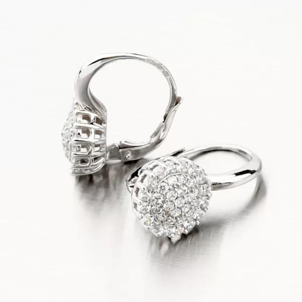 Náušnice z bílého zlata se zirkony 668P-120284