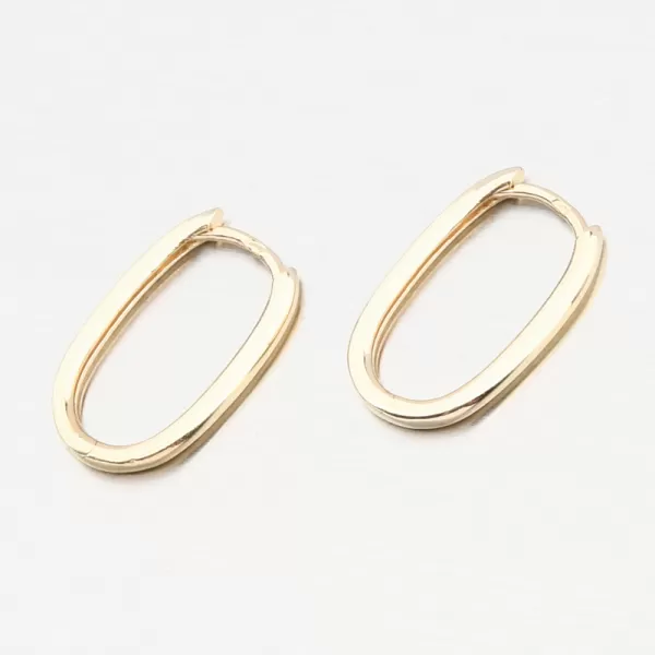 Zlaté oválné náušnice 12R-748