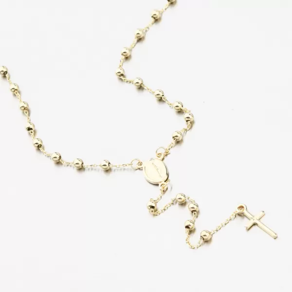Zlatý růženec s Madonkou a křížkem 15R-039