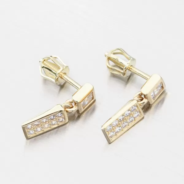 Zlaté náušnice pecky se zirkony GZZ2363Z