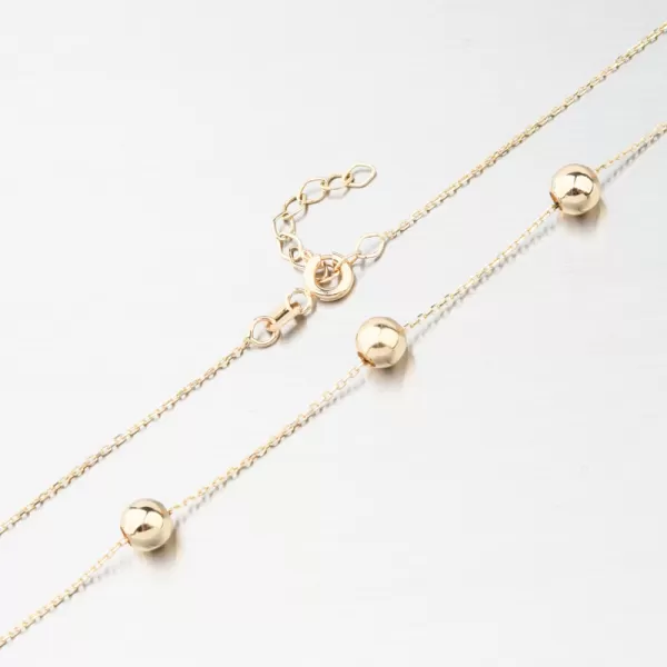 Náhrdelník s kuličkami zlato 585 GCA15-010