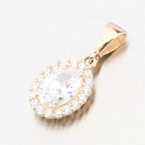 Zlatý přívěsek se zirkony 13R-428