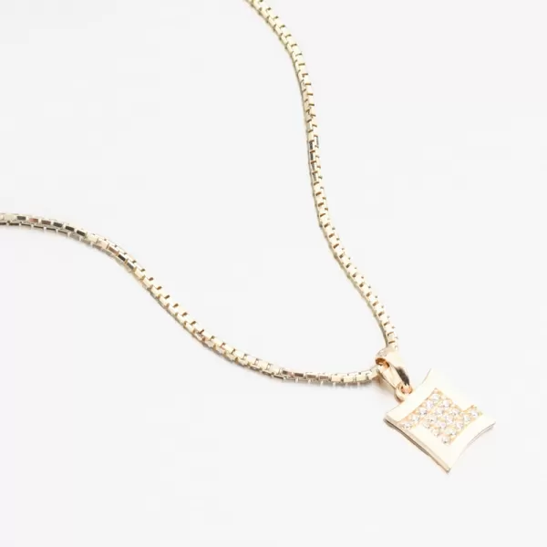 Zlatý přívěsek se zirkony 43-22100