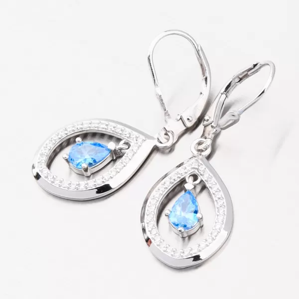 Náušnice s akvamarínem PKL-2210