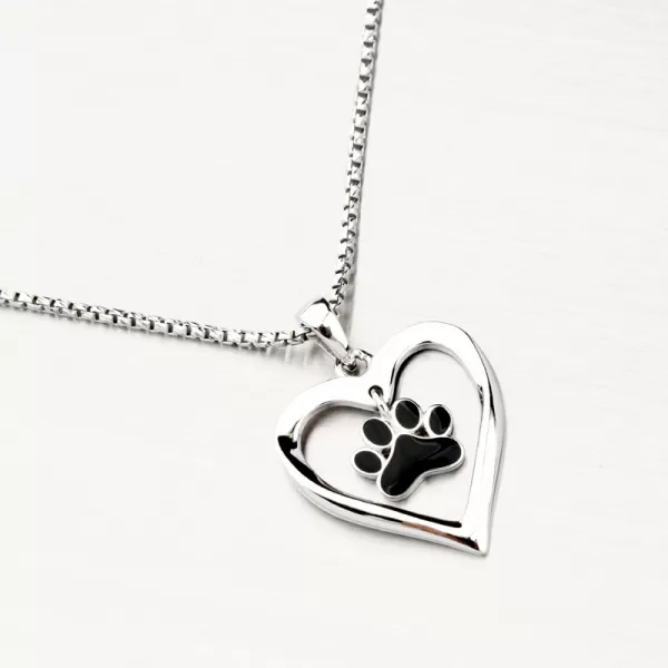 Stříbrné srdce s tlapičkou PKL-3127