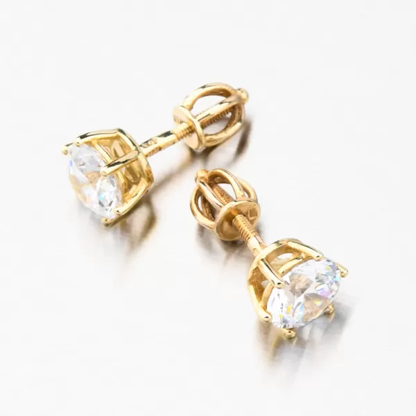 Zlaté náušnice se zirkonem 663P-120624