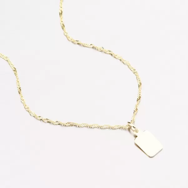 Zlatý přívěsek destička 53P-384-ZL