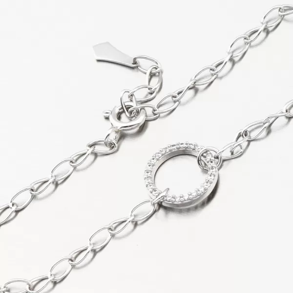 Náramek z bílého zlata se zirkony DZF5728-B-ZIR