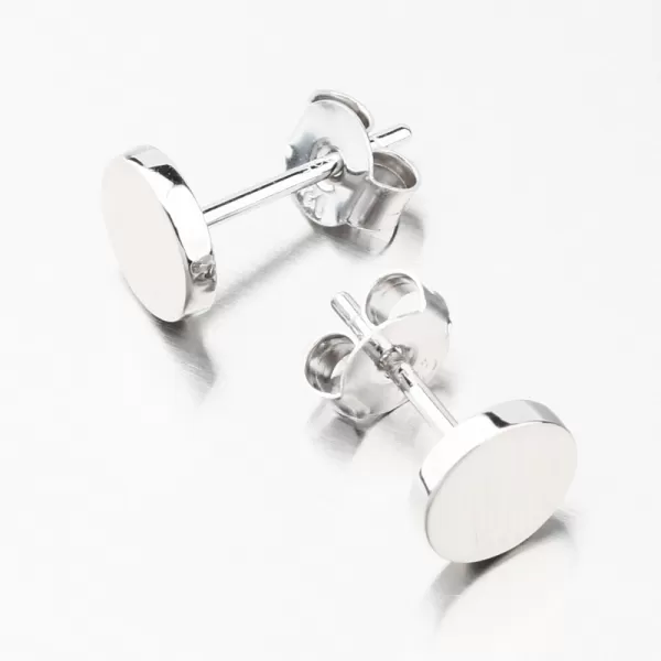 Stříbrné náušnice pecky UPST-121956-Rh