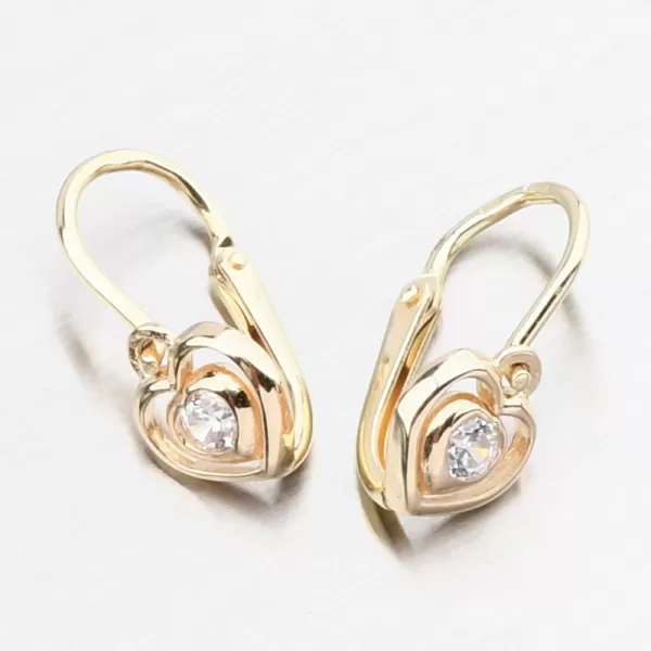 Zlaté náušnice se zirkony 52DN-2752ZB