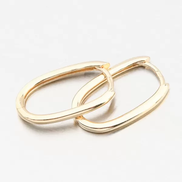 Zlaté oválné náušnice 12R-748