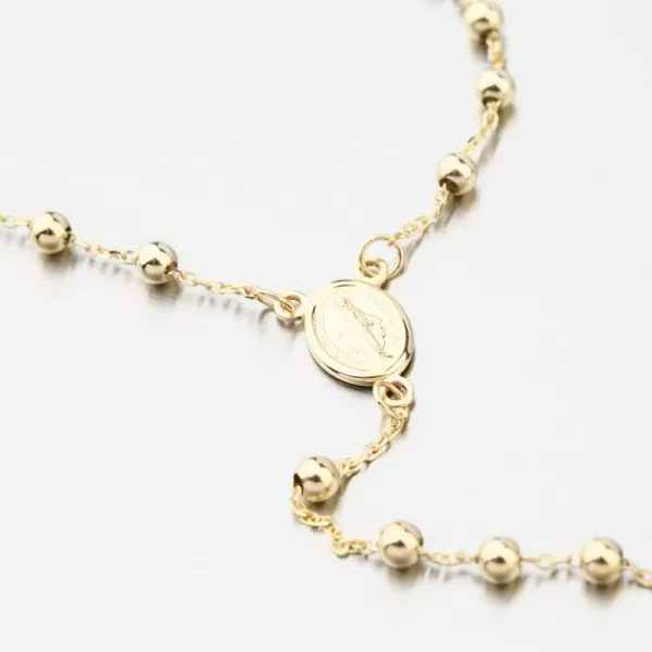 Zlatý růženec s Madonkou a křížkem 15R-039