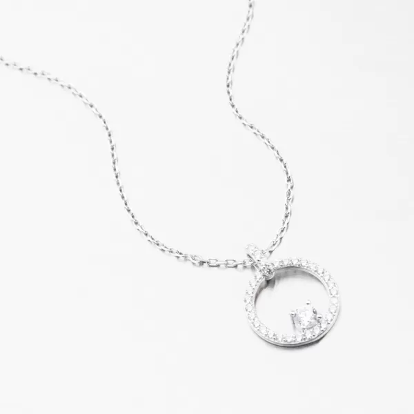 Stříbrný náhrdelník se zirkony PKL-5022
