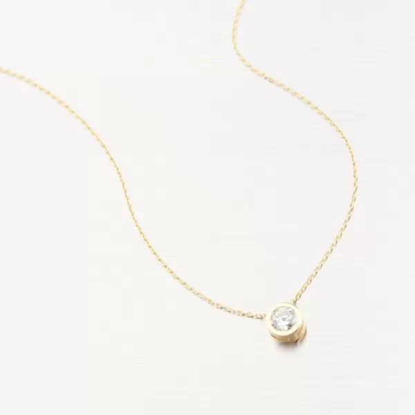 Zlatý náhrdelník se zirkonem 164P-152361