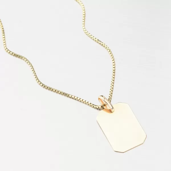 Přívěsek destička - zlato 585 GCA13-006