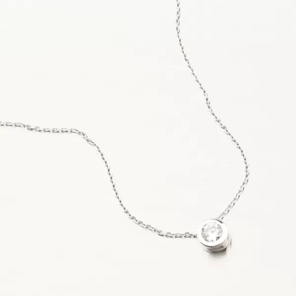 Náhrdelník z bílého zlata se zirkonem 169P-152360
