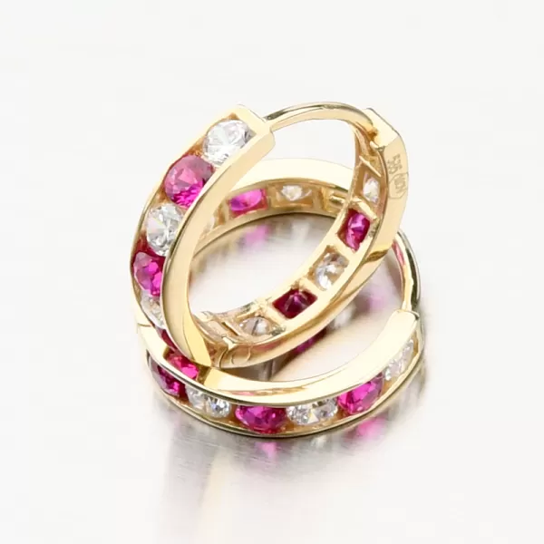 Zlaté kroužky se zirkony PKL22-040