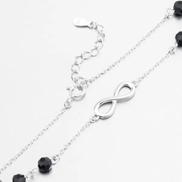 Stříbrný náramek nekonečno s kuličkami PKL-4042