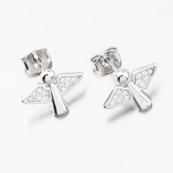 Stříbrné náušnice pecky anděl UPST-122411
