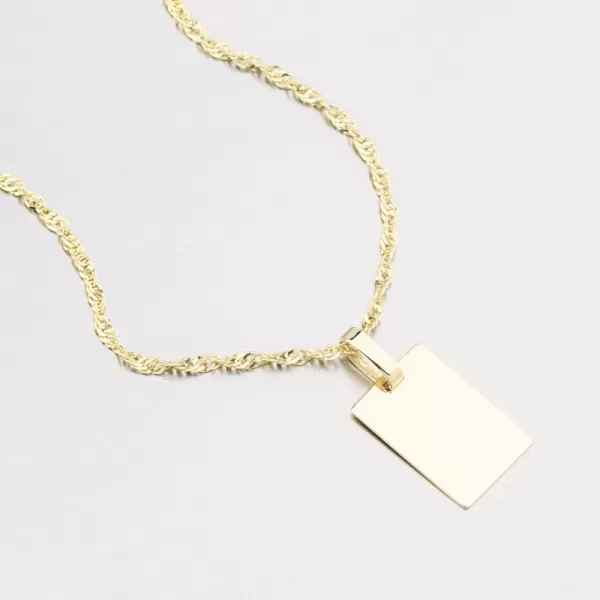 Zlatý přívěsek destička 53P-374-ZL