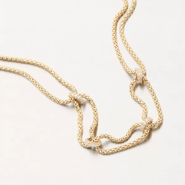 Zlatý náramek se zirkony 144P-141216