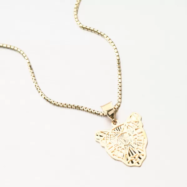 Zlatý přívěsek hlava tygra PKL23-006