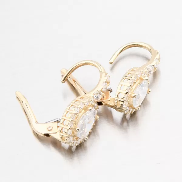 Zlaté náušnice se zirkony 163P-122424-01