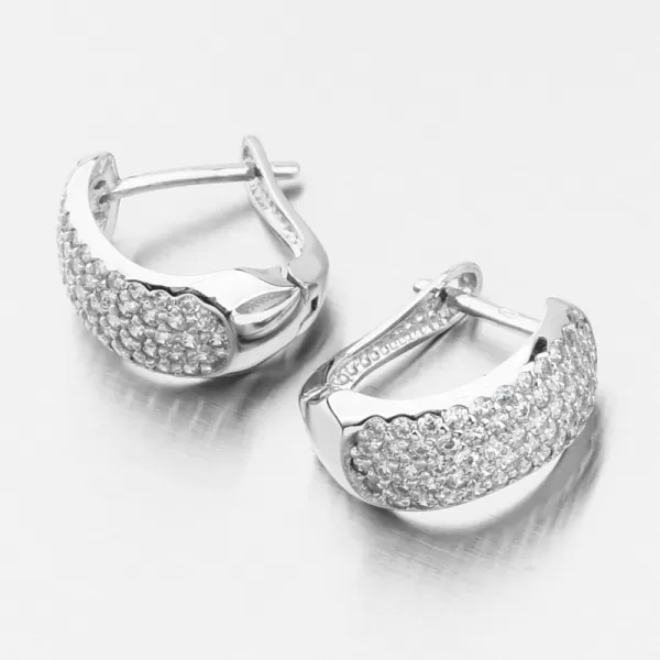 Náušnice z bílého zlata se zirkony 118P-120749