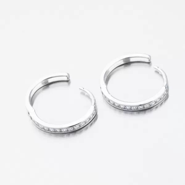 Zlaté kroužky se zirkony 16 mm 42-32584