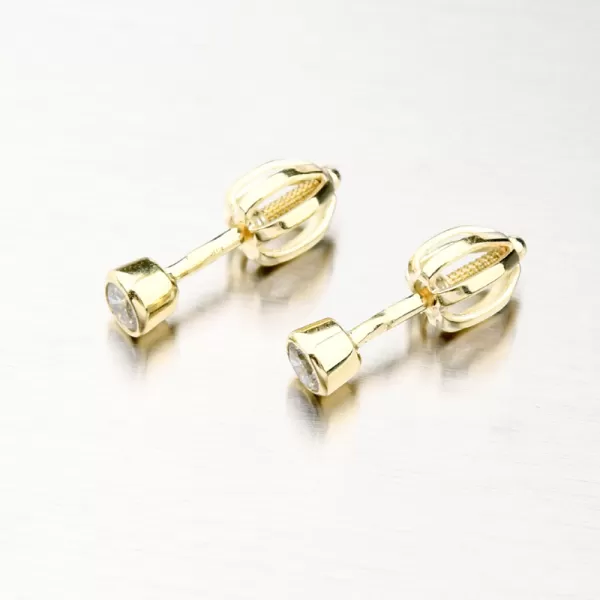 Zlaté náušnice pecky se zirkonem 52GZ-3033Z-SR