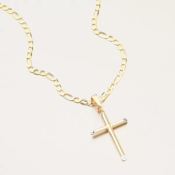 Přívěsek žluté zlato 585 kříž 112P-130638