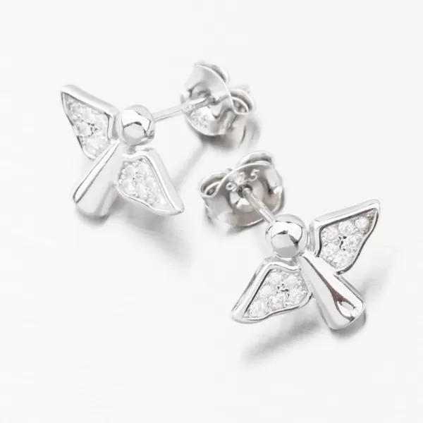 Stříbrné náušnice pecky anděl UPST-122411