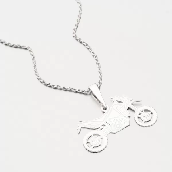 Stříbrný přívěsek motorka PAMŠ-130414-Ag