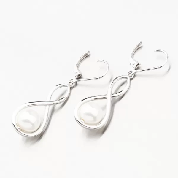Stříbrné náušnice s perlou PKL-2196