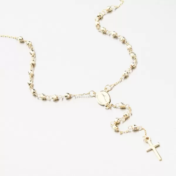 Zlatý růženec s Madonkou a křížkem 15R-041