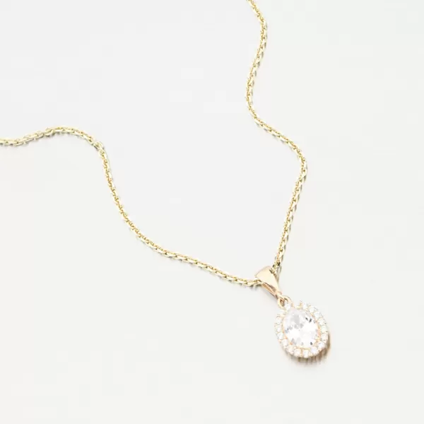 Zlatý přívěsek se zirkony 13R-428