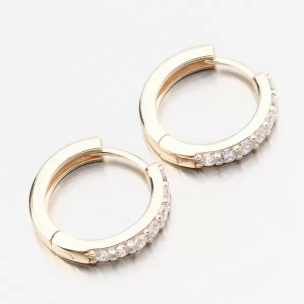 Zlacené stříbrné kruhy se zirkony PKL-2274