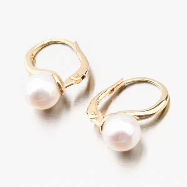 Zlaté náušnice s perlou 663P-120001