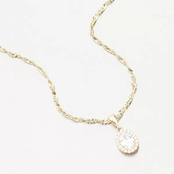 Zlatý přívěsek se zirkony 13R-428