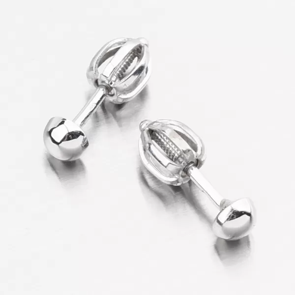 Náušnice z bílého zlata pecky DZ5004B