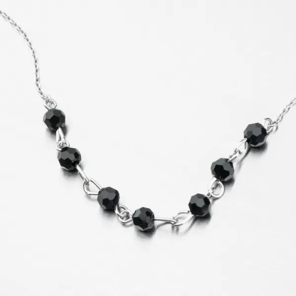 Stříbrný náramek s černými zirkony PKL-4012