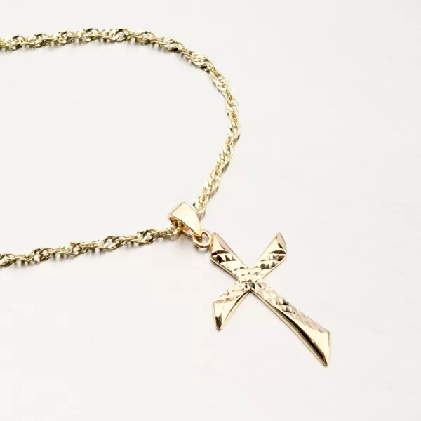 Přívěsek žluté zlato 585 kříž 43-22141