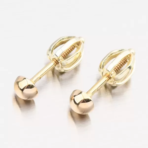 Zlaté náušnice pecky DZ5004ZL