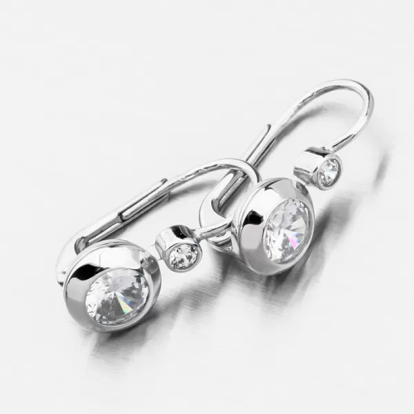 Náušnice v bílém zlatě 688P-120076