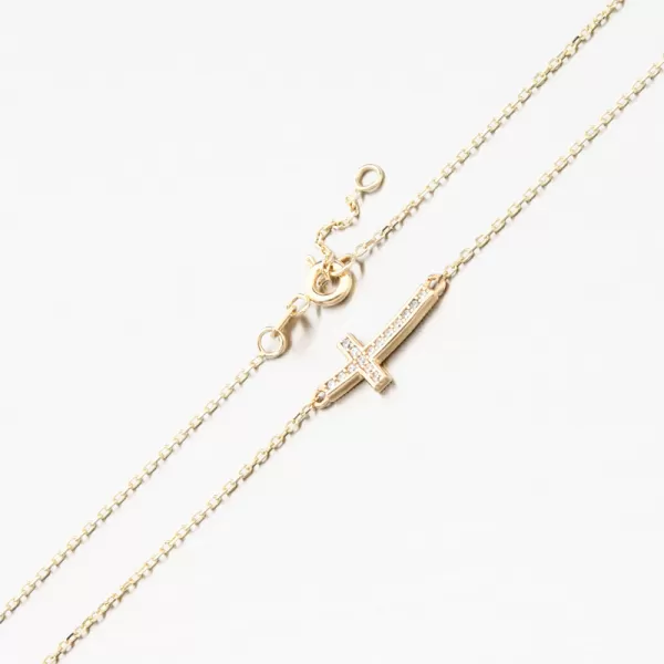 Zlatý náhrdelník s křížem 15R-040