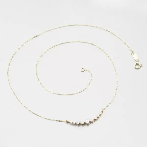 Dámský náhrdelník žluté zlato 585 zirkon DZF4157-ZL-ZIR