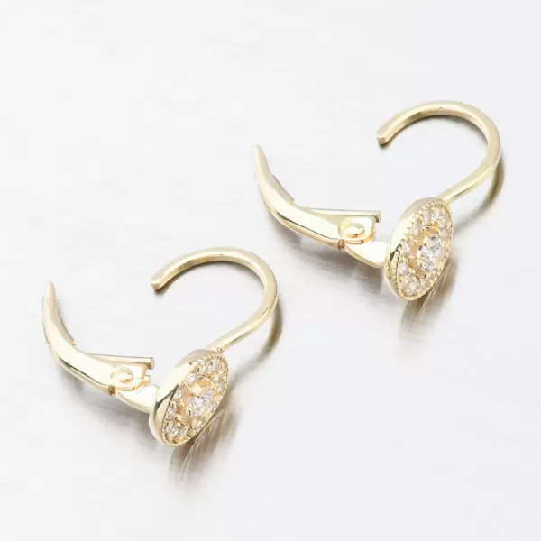 Zlaté náušnice se zirkony 42-32775